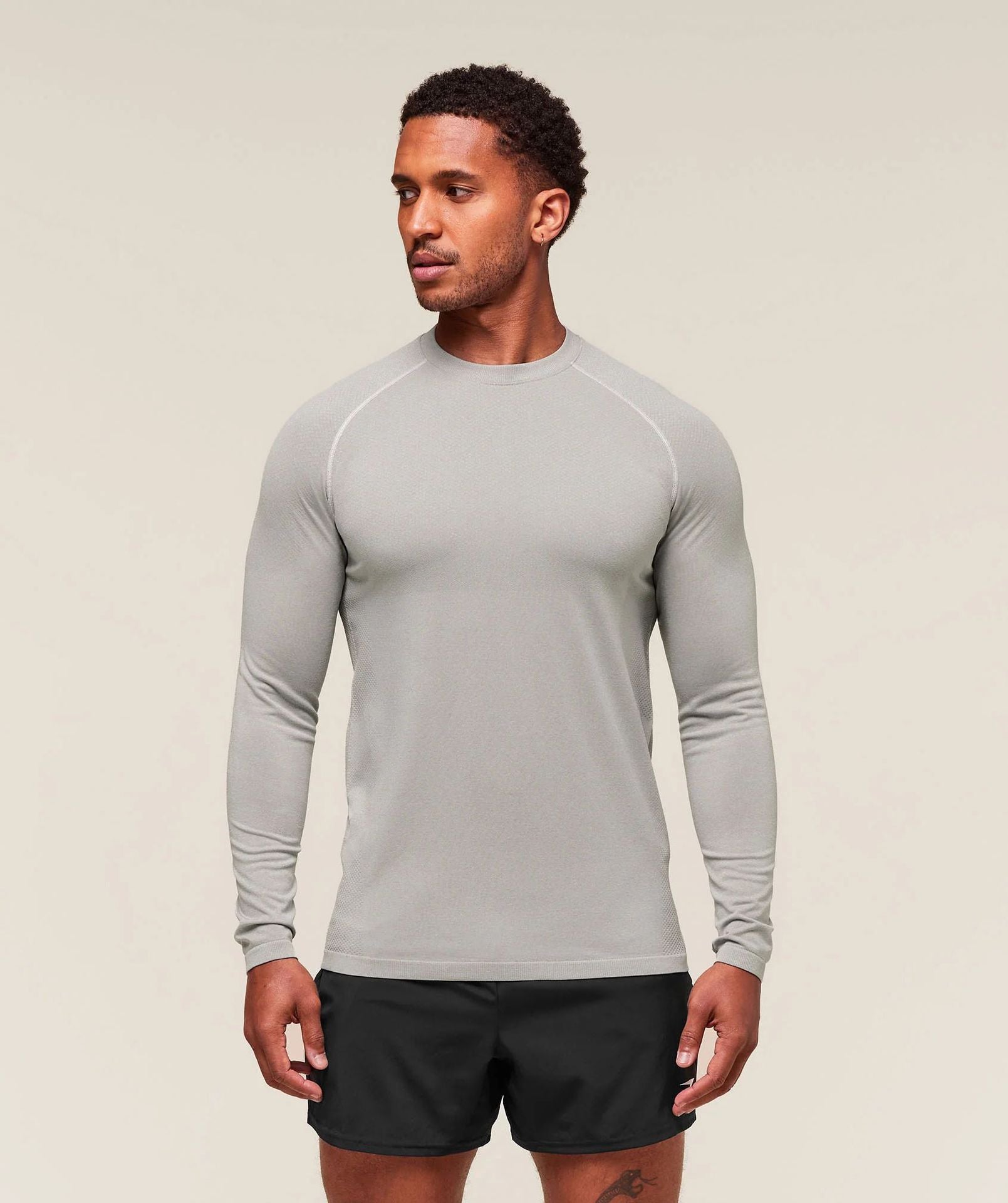 GYM long-sleeved men's running shirt