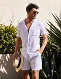 New linen short sleeve shirt set
