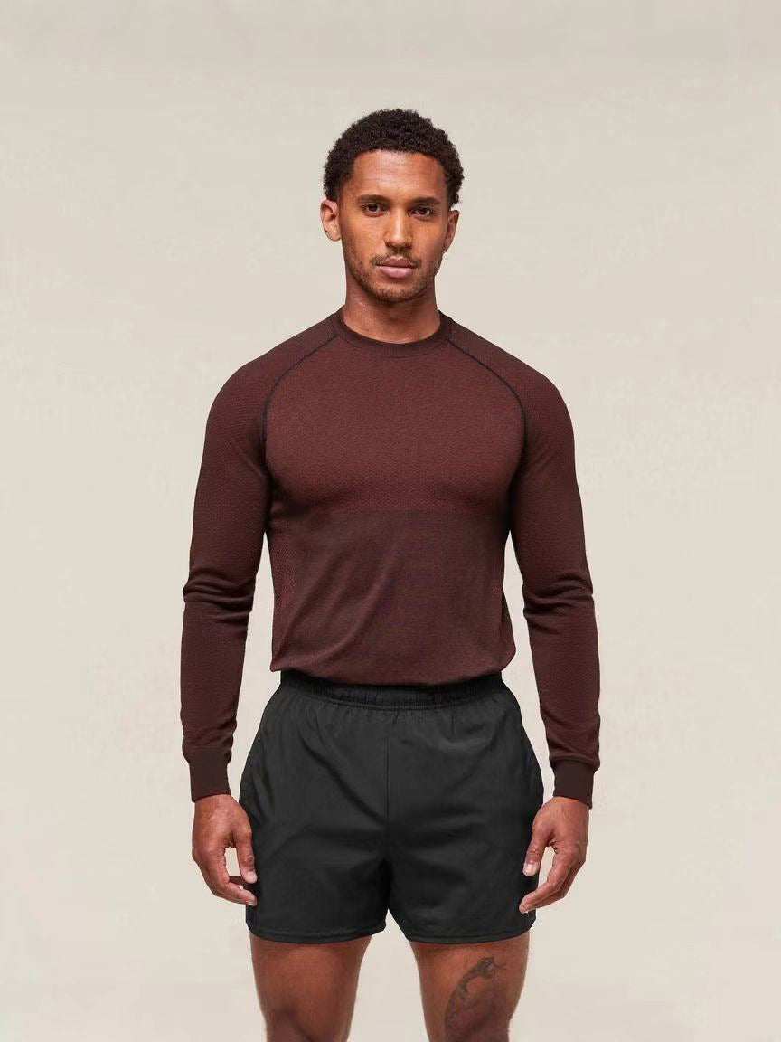 GYM long-sleeved men's running shirt